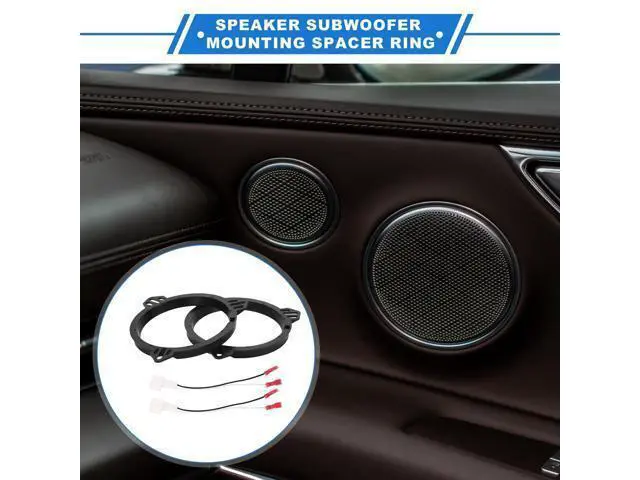 Alt view image 2 of 5 - VekAuto 2 Set Speaker Spacer Ring Tweeter Speaker Spacer Adapter for TOYOTA COROLLA 1998-2013 Waterproof for 6.5'' ABS Black