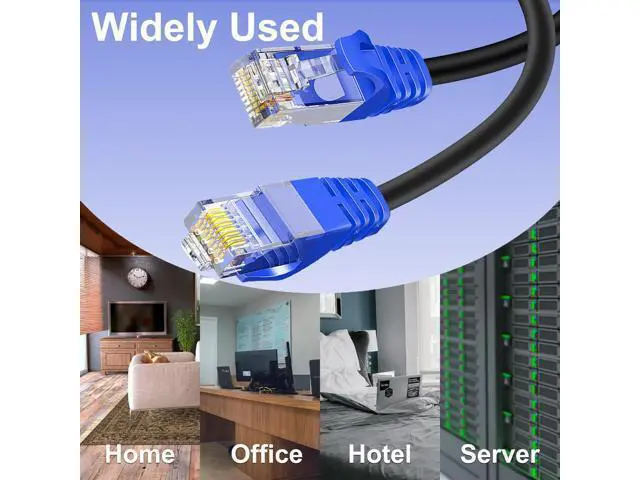 Alt view image 5 of 5 - Aimyzii Cat6 Outdoor Ethernet Cable(100 Feet) Heavy Duty Outdoor Grounded Waterproof Buried-able UV Resistant Network Cord,RJ45 Patch Cable Support Cat6,Cat5E,Cat5-Include 25 Ties and 50 Cable Clips