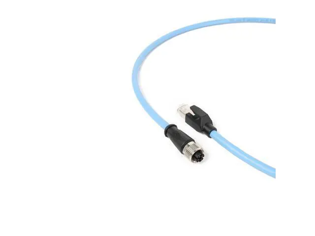 Alt view image 2 of 5 - Eonvic Cognex Industrial Camera M12 Ethernet X Code 8 Pin Female to RJ45 Cat6 High Flex Shielded Waterproof Cable for PLCs Servo Motors Profinet EtherCAT 1M