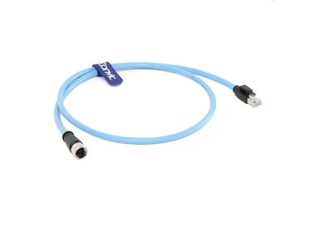 Alt view image 4 of 5 - Eonvic Cognex Industrial Camera M12 Ethernet X Code 8 Pin Female to RJ45 Cat6 High Flex Shielded Waterproof Cable for PLCs Servo Motors Profinet EtherCAT 1M
