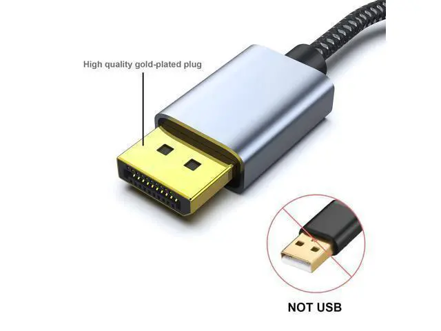 Alt view image 3 of 5 - BENFEI 2 Pack 4K DisplayPort to HDMI Adapter Cable, (2K 60Hz, 1080p 120Hz) Uni-Directional Display Port to HDMI Monitor Converter Compatible for HP, Dell, GPU, AMD, NVIDIA, More. Male to Female