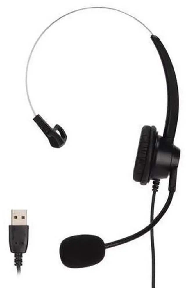 Main image of Sanpyl H360D USB Business Headset, Single Ear Noise Reduction Headphone with Mic Mircrophone, for Telephone Office PC VOIP Call Center Online Course Conference