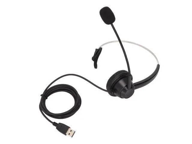 Alt view image 5 of 5 - Sanpyl H360D USB Business Headset, Single Ear Noise Reduction Headphone with Mic Mircrophone, for Telephone Office PC VOIP Call Center Online Course Conference