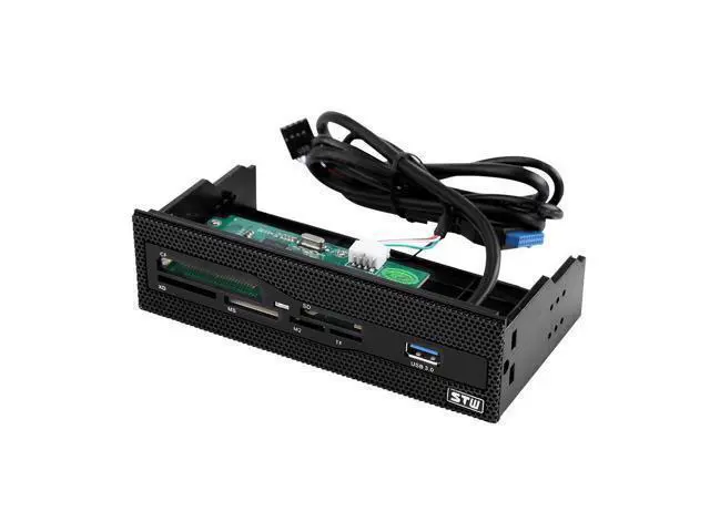 Alt view image 2 of 5 - Front Panel USB 3.0 6 Port, PC Internal Reader with USB 3.0 Port, M2//MS/XD/CF/TF Reader for 5.25" Computer Case Front Bay