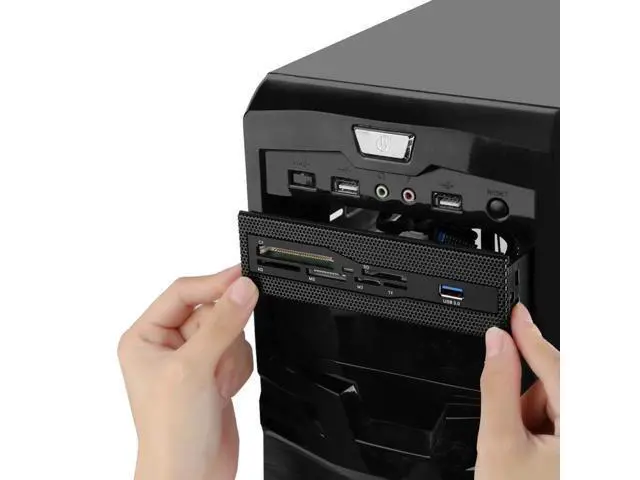 Alt view image 4 of 5 - Front Panel USB 3.0 6 Port, PC Internal Reader with USB 3.0 Port, M2//MS/XD/CF/TF Reader for 5.25" Computer Case Front Bay