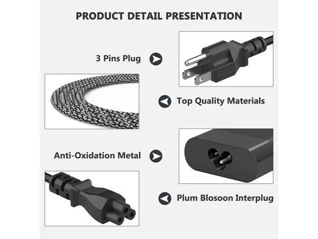 Alt view image 3 of 5 - JEIBAO New Slim 65W USB C Laptop Charger Compatible with HP Chromebook X360, Envy X360, Elitebook X360, Spectre X360, Elitebook/Chromebook/Elite x2/Envy/ProBook Travel Type C Power Cord Supply