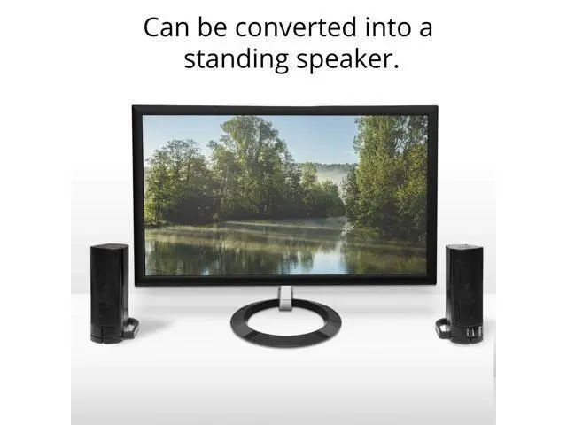 Alt view image 5 of 5 - PC USB Powered Monitor Speaker Sound Bar 3.5mm Audio Wired Soundbar Speaker Converts to Vertical Desktop Speaker CL-SPK20037