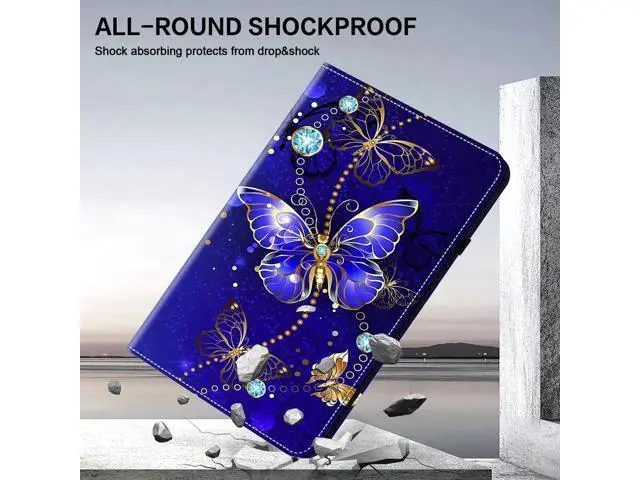 Alt view image 5 of 5 - KEFBWAO Case for iPad Pro 11 Inch (M5) 2025 / (M4) 2024, Auto Wake/Sleep Supports Pencil Pro and Pencil(USB-C) Flip Wallet Shockproof Cover, Diamond Butterfly