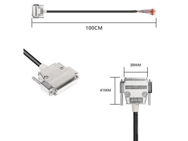 Alt view image 2 of 5 - XMSJSIY DB25 Connector Adapter RS232 25 Pin Serial Extension Cable Solderless 25-Pin Port Breakout Replacement Cable with Bare Wire - 1M/3.2Ft (DB25 Female)