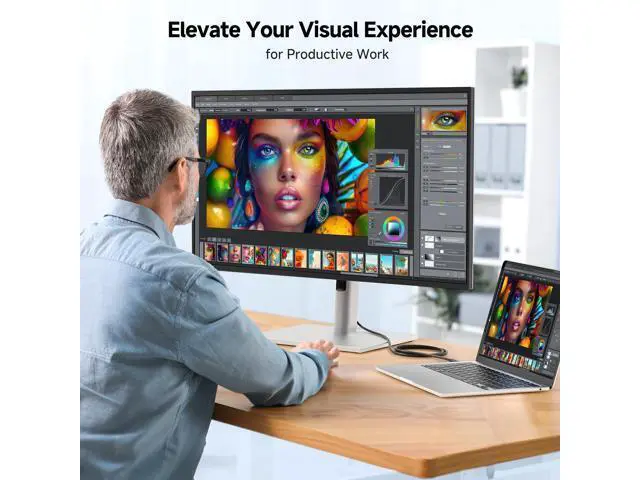 Alt view image 4 of 5 - Cable Matters Long USB C to DVI Cable (USB-C to DVI Cable) 10 ft - Thunderbolt 4 / USB4 / Thunderbolt 3 Port Compatible with MacBook Pro, Dell XPS 13, 15, HP Spectre x360, Surface Pro