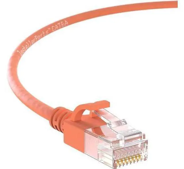 Main image of InstallerParts Ethernet Cable CAT6A Slim Cable UTP Booted 1 FT (10 Pack) - Orange - Professional Series - 10Gigabit/Sec Network/High Speed Internet Cable, 550MHZ, 28AWG