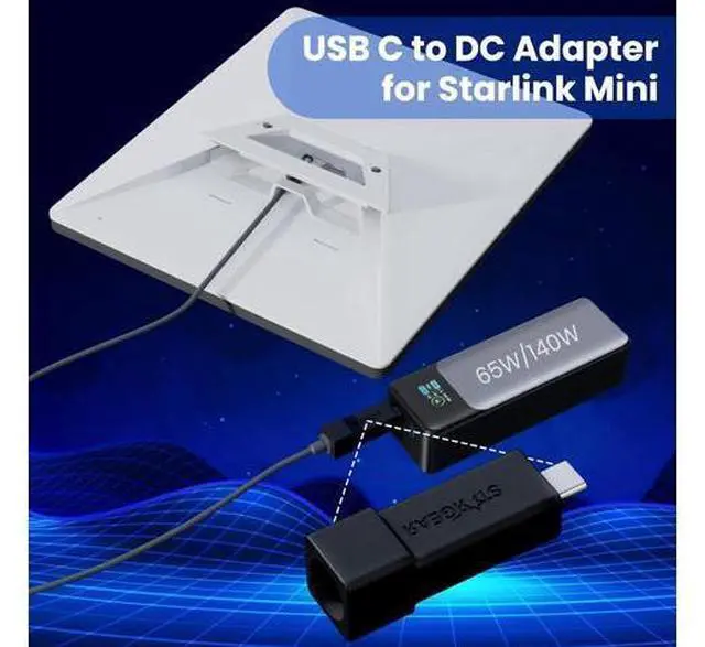 Alt view image 2 of 7 - Starlink Mini Cable Adapter, USB C to DC Adapter Power Cable Adapters for Starlink Mini, Starlink Mini Magnetic Mount with Protective Silicone Case, 2 in 1 Satellite Dish Mounting Kit & Cover