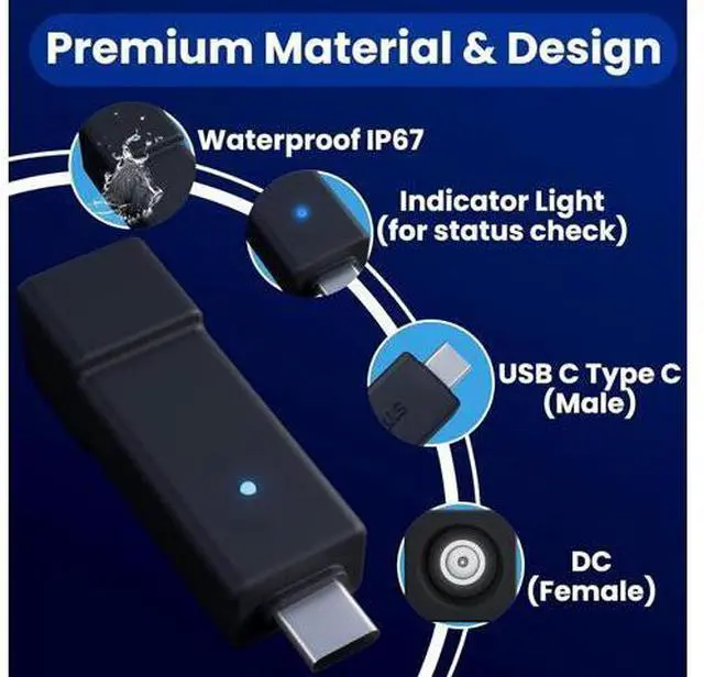 Alt view image 4 of 7 - Starlink Mini Cable Adapter, USB C to DC Adapter Power Cable Adapters for Starlink Mini, Starlink Mini Magnetic Mount with Protective Silicone Case, 2 in 1 Satellite Dish Mounting Kit & Cover