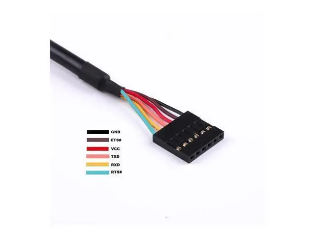 Alt view image 3 of 5 - 6Pin FT232RL FT232 Module Compatible with A-r-d-u-i-n-o USB to T-T-L U-A-R-T Serial Wire Adapter RS232 Download Cable Module (Size : 6FT, Color : 5V VCC-5V-TTL Level)