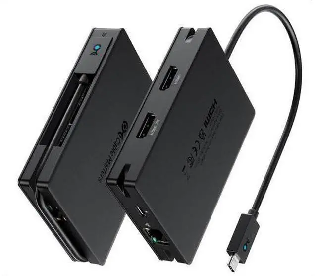 Main image of Cable Matters 8-in-1 Portable 40Gbps Dual HDMI USB4 Hub, USB 4 Dock with 2X 4K@60Hz or 1x 4K@120Hz / 8K@30Hz, 100W PD, Gigabit Ethernet, Compatible with Thunderbolt 4 (*macOS's Display Limitation)