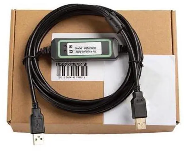 Main image of USB-Vigor Applicable Data Cables VB VH Series Download Cables Cables Transmission Stability PLC Programming Cables High Speed Stability Model FT232RL Chip Black 3 Meter