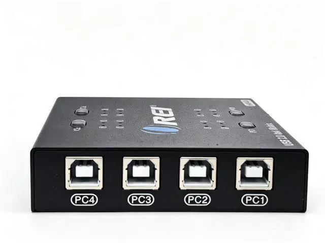 Alt view image 2 of 7 - OREI 4x4 USB Matrix Switch USB 2.0, Multi-OS, Dual Switching, 4X USB Cable