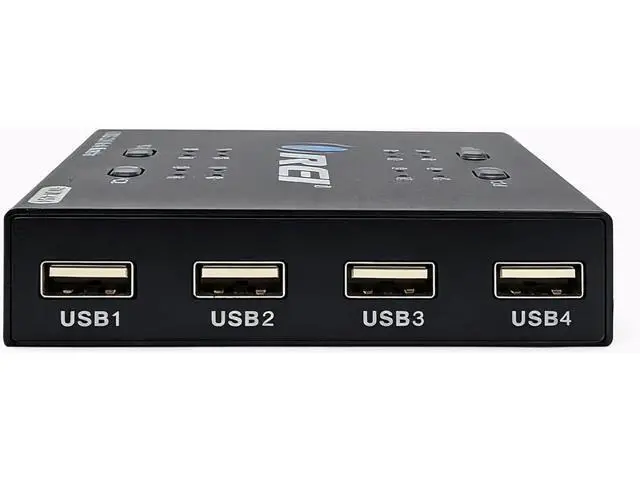 Alt view image 3 of 7 - OREI 4x4 USB Matrix Switch USB 2.0, Multi-OS, Dual Switching, 4X USB Cable
