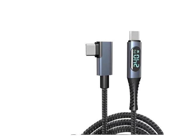 Alt view image 2 of 6 - Wen ST 4 USB4.0 Elbow Display Cable 40Gbps TY>pe C to C Cable PD240W Blazing-Fast Cable 8K(1.2m,USB4 Elbow with LED)