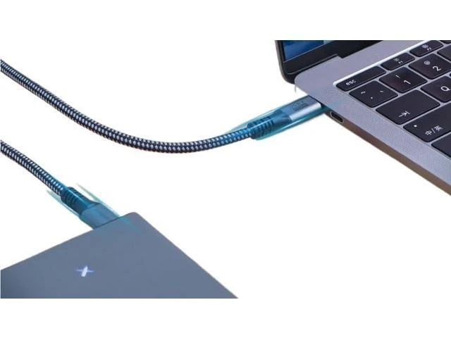 Alt view image 3 of 6 - Wen ST 4 USB4.0 Elbow Display Cable 40Gbps TY>pe C to C Cable PD240W Blazing-Fast Cable 8K(1.2m,USB4 Elbow with LED)