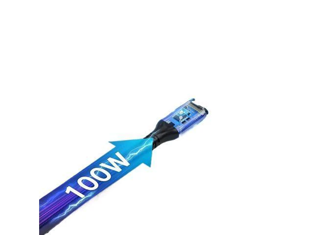 Alt view image 4 of 6 - Wen ST 4 USB4.0 Elbow Display Cable 40Gbps TY>pe C to C Cable PD240W Blazing-Fast Cable 8K(1.2m,USB4 Elbow with LED)