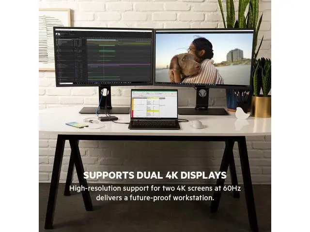 Alt view image 4 of 7 - Belkin Thunderbolt 3 Dock Mini HD With Cable - Usb C Hub - Usb C Docking Station For Macos & Windows, Dual 4K @60hz, 40Gbps Transfer Speed, With Ethernet Port, BLACK