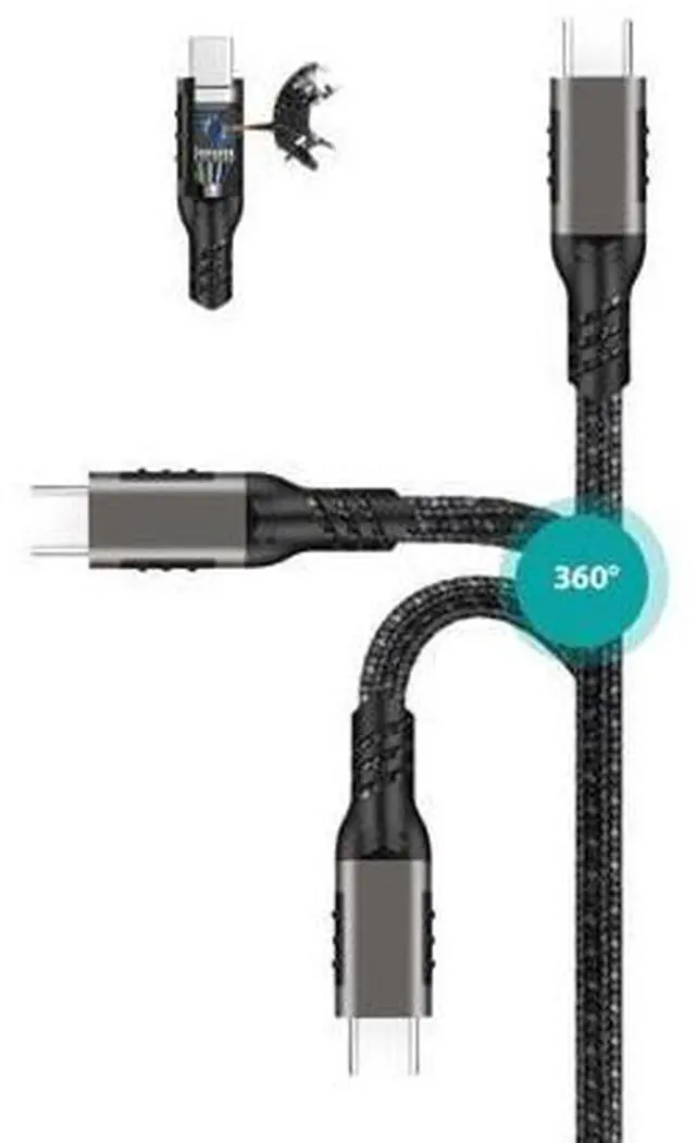Alt view image 3 of 5 - USB C 3.2 Gen 2 Type C to USB C Cable 4K@60HZ 20Gbps VR Data Cable 5A 100W Fast Cord(0.2m,USB3.2 Braided)