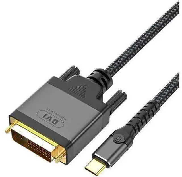Main image of 2M Type C to DVI 24+1 24+5 Converter Cable HD 4K@30Hz USB C DVI Adapter Cable for LCD Projector Monitor
