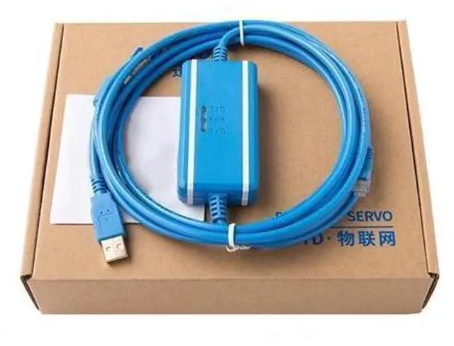 Main image of 1 pc New Applicable USB-KV PLC Programming Cable KV Full Series Data Cable Download Cable Blue Isolated