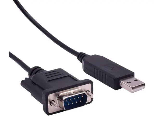 Alt view image 2 of 5 - USB to Serial Adapter, F&T>D*I Chipset USB 2.0 to Serial (9-Pin) DB-9 Male RS-232 COM Port Converter Cable(180cm,Full Pinout)
