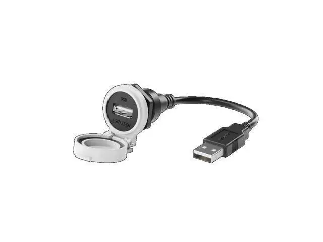 Alt view image 3 of 5 - LSHITECH LU22 Industrial USB 2.0 with Automatic Flap 0.1M 0.3M 0.5M 1M 1.5M 2M 3M 4M Waterproof Extension Cable(Blue Cap,Plastic Nut,5M Cable)