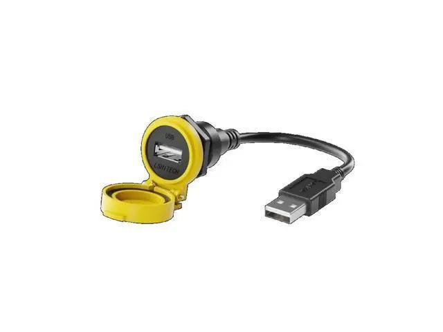 Alt view image 4 of 5 - LSHITECH LU22 Industrial USB 2.0 with Automatic Flap 0.1M 0.3M 0.5M 1M 1.5M 2M 3M 4M Waterproof Extension Cable(Blue Cap,Plastic Nut,5M Cable)