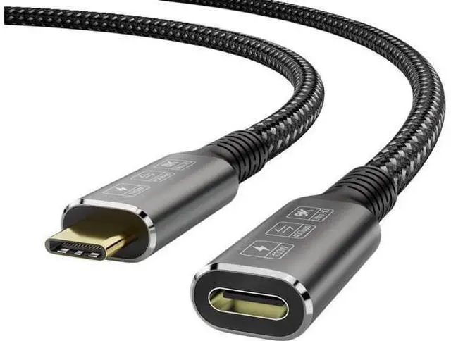 Main image of USB4 8K Cable 4 Compatible USB 4 t2y>pe-c Male to Female Extension Cable Ultra HD 8K@60Hz 100W(0.8m)