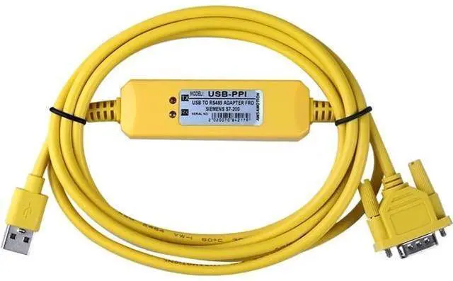 Main image of PC-PPI USB-PPI Suitable for S7-200 Programming Cable Download Line USB RS232 to RS485 Adapter(USB-PPI - Yellow)