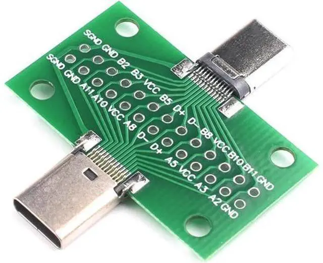 Main image of Male to Female USB 3.1 Test PCB Board Adapter 24P 2.54mm Connector Socket for Data Line Wire Cable Transfer(Male Female,10 Pcs)