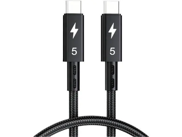 Alt view image 2 of 4 - 1M Braided 5 Cable USB4 4/3 Compatible,Up to 120Gbps Bandwidth for 16K/Dual 8K,240W,80Gbps Data