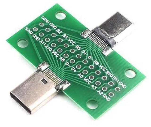 Main image of Male to Female USB 3.1 Test PCB Board Adapter 24P 2.54mm Connector Socket for Data Line Wire Cable Transfer(Male Female,10 Pcs)