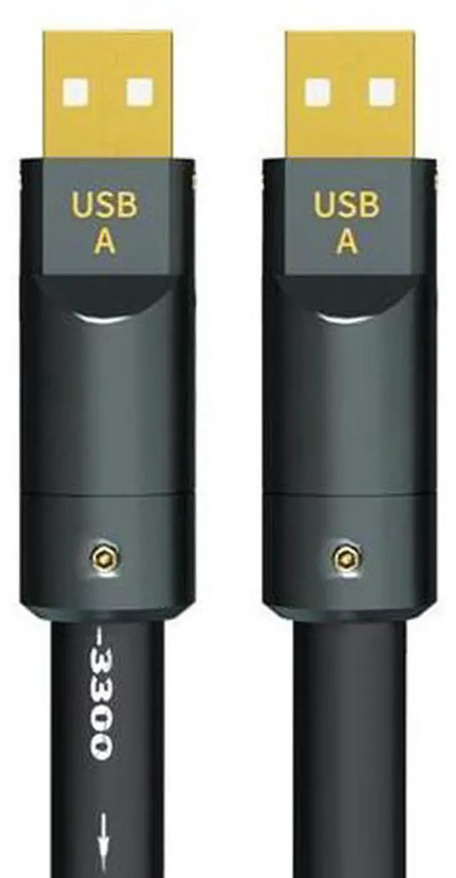 Main image of 6N Single Crystal Coppered USB A to A Cable Stable Transmission Enhances Shielding Clear Sound 50-200cm