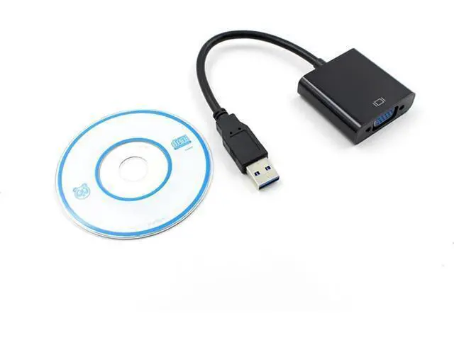 Alt view image 4 of 7 - USB 3.0 to VGA Adapter Video Graphic Card Display External Cable Adapter Male USB 3.0 to Female VGA Connector for PC HDTV 1080P