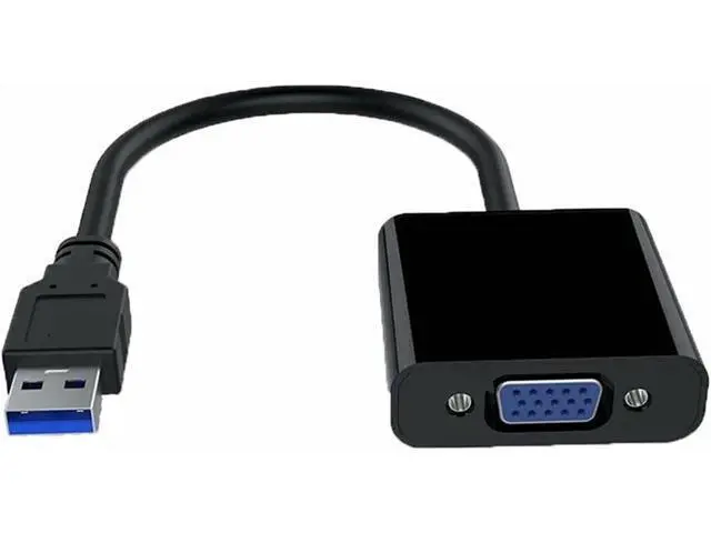 Alt view image 6 of 7 - USB 3.0 to VGA Adapter Video Graphic Card Display External Cable Adapter Male USB 3.0 to Female VGA Connector for PC HDTV 1080P