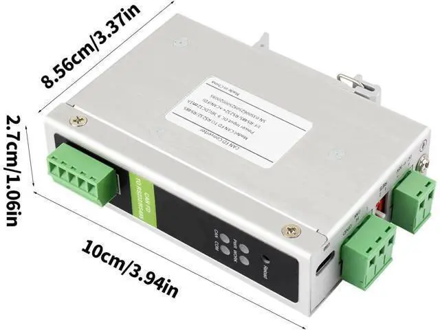 Alt view image 3 of 7 - Industrial CAN to RS232 RS485 Converter Fast Speed Low Latency 9V-36V Ethernet Module Port Server