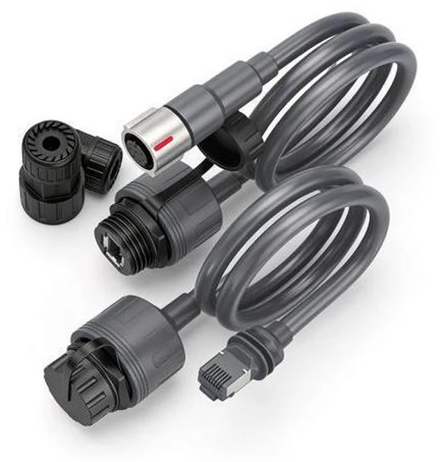 Main image of Fafeicy Rectangular Satellite Ethernet Adapter, SPX Male to RJ45 Female with IP68 Protection for Performance Gen3 Rectangular Satellite Device