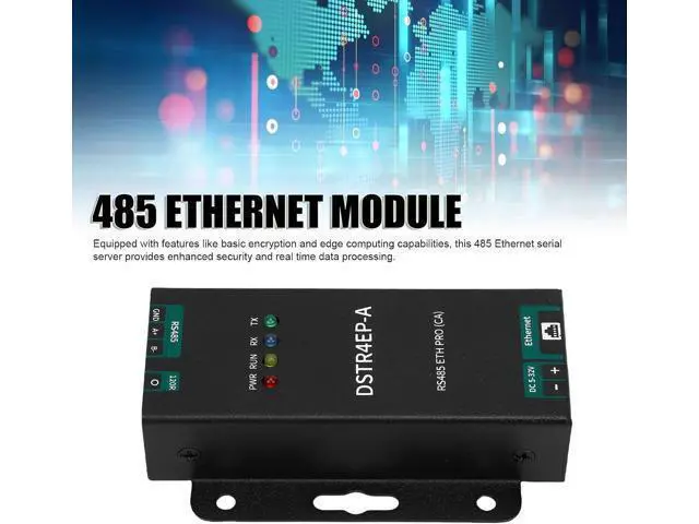 Alt view image 3 of 7 - RS485 to Ethernet Converter, Bidirectional Transparent Transfer Stable Communication Serial Port to Ethernet Module, Industrial Adapter with Aluminum Alloy Housing for