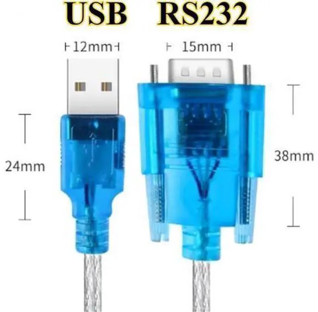 Alt view image 3 of 3 - USB 2.0 to RS232 Serial Port DB9 9 Pin Male/Female Cable Length .3m/0.8m/1.5m/1.8m/3m Adapter Convertor(DB9 Male,1 PCS,1.8m)