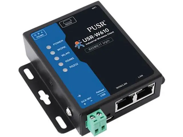 Alt view image 5 of 6 - (Qualcomm Version USR-W610Serial RS485 RS232 to Wi·Fi Modbus Gateway Dual-Port Ethernet Converter