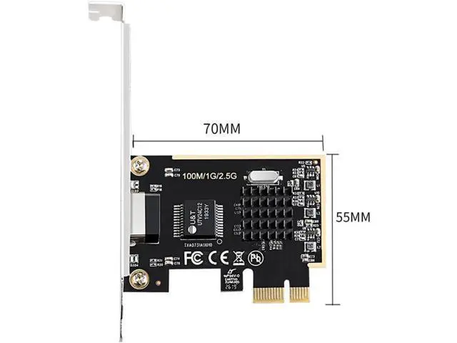 Alt view image 4 of 5 - PCIE Card 2500Mbps Gigabit Network Card 10/100/1000Mbps RTL8125 RJ45 Wired Network Card PCI-E 2.5G Network Adapter LAN Card