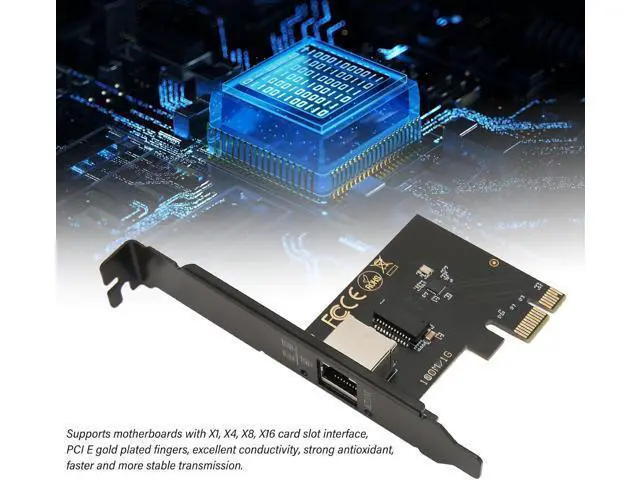Alt view image 2 of 7 - 10G PCIe Network Card AQC113C, Gigabit Ethernet PCI Express Network Card, RJ45 LAN Adapter Converter for Desktop PC, Ethernet Network Adapter
