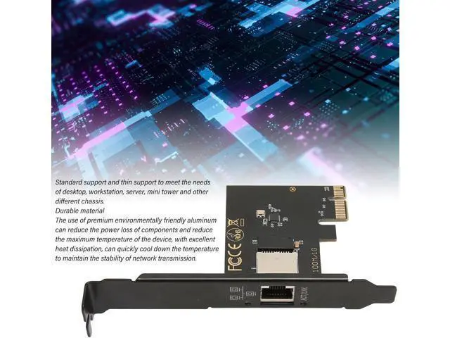 Alt view image 3 of 7 - 10G PCIe Network Card AQC113C, Gigabit Ethernet PCI Express Network Card, RJ45 LAN Adapter Converter for Desktop PC, Ethernet Network Adapter