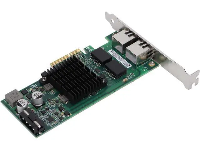 Alt view image 3 of 7 - Gigabit PCIE Network Card, PCIE X4 Rj45 10/100/1000Mbps Gigabit Dual Port Electric Port Network Adapter PCI Express Industrial Computer Network Card