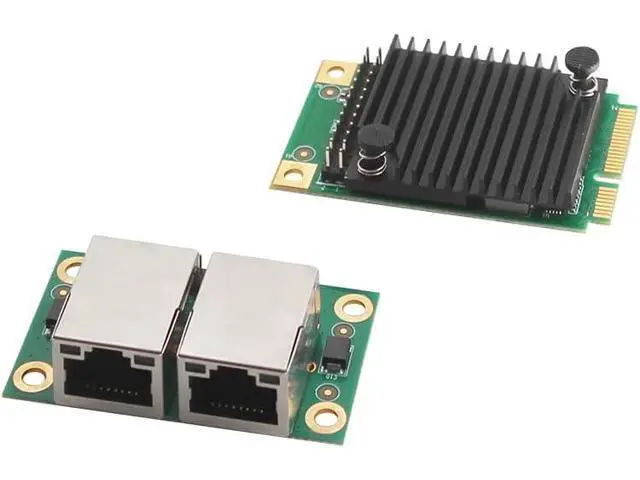 Alt view image 2 of 4 - 2 * 1000Mbps PCIe Network Card with Inte I210AT GbE Chip, Gigabit Network Adapter,2L-EXT mini PCIe Network Card Expansion Card